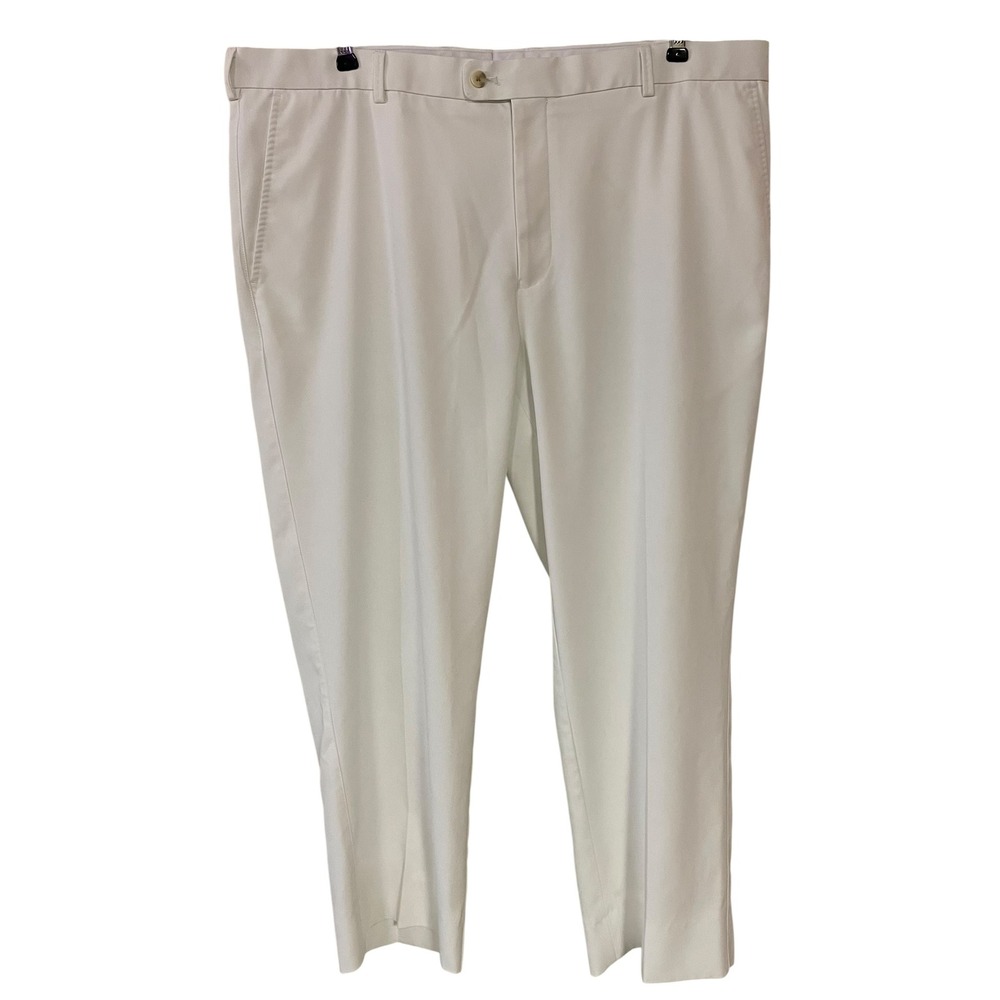 Peter Millar e4 Wicking Mens White‎ Golf Pants Preppy Classic Career 42 x 26.5